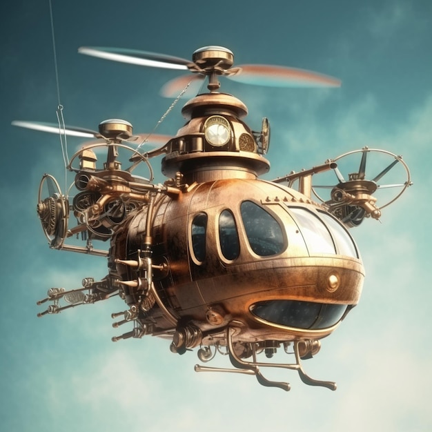 Photo steampunk helicopter