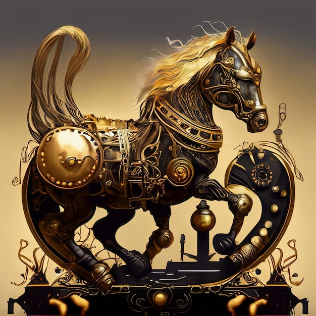 Foto cavallo steampunk