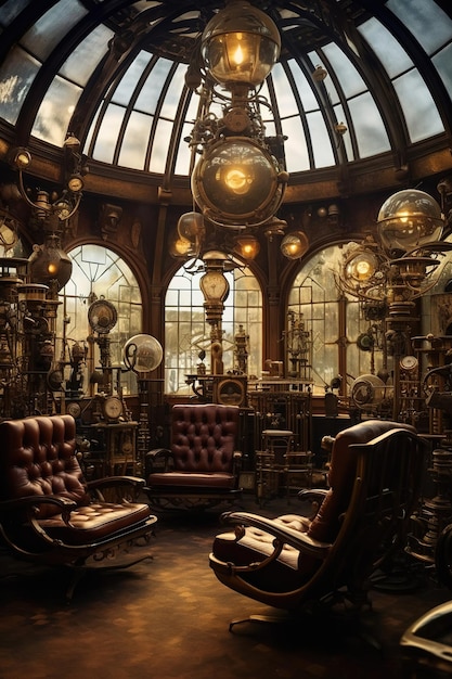 Steampunk interieur lab