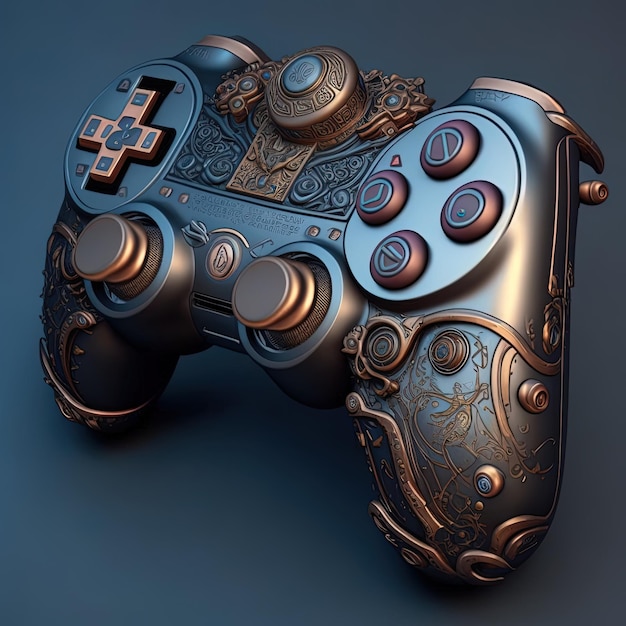 Steampunk Metal Mastery zeer gedetailleerde realistische PlayStation Gamepad