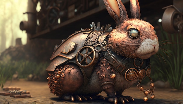 Steampunk rabbit image