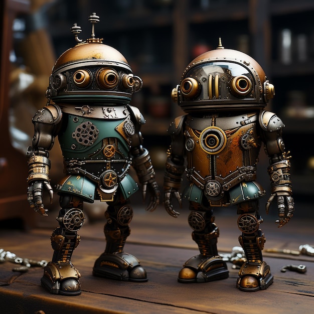 Photo steampunk robots