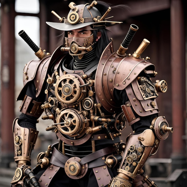 Foto steampunk samurai