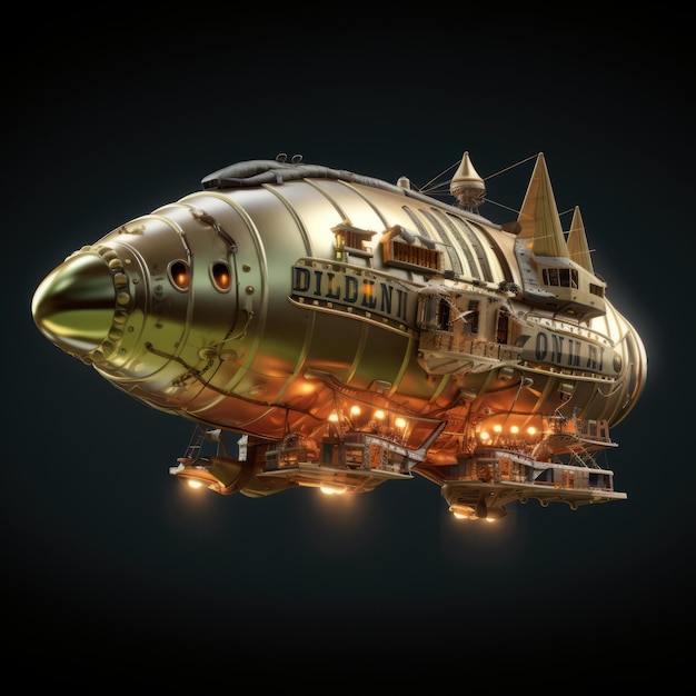 steampunk style airship