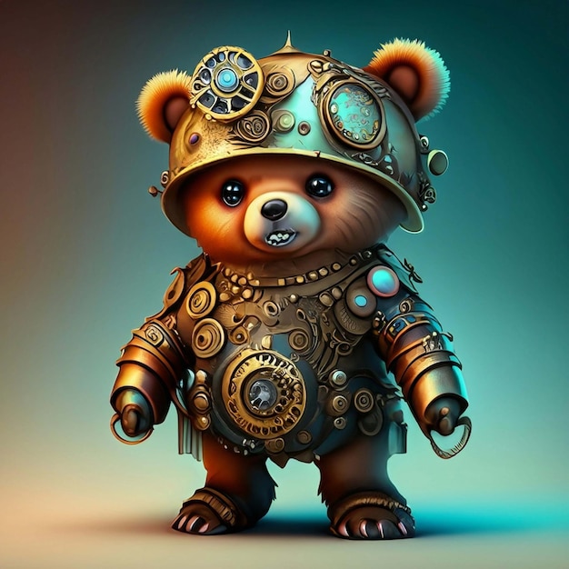 Photo steampunk teddy bear