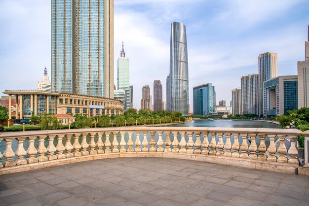 Stedelijk architecturaal landschap in Tianjin, China