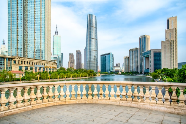 Stedelijk architecturaal landschap in Tianjin