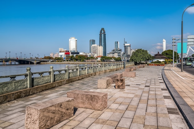 Stedelijk landschap straatmening van Sanjiangkou, Ningbo