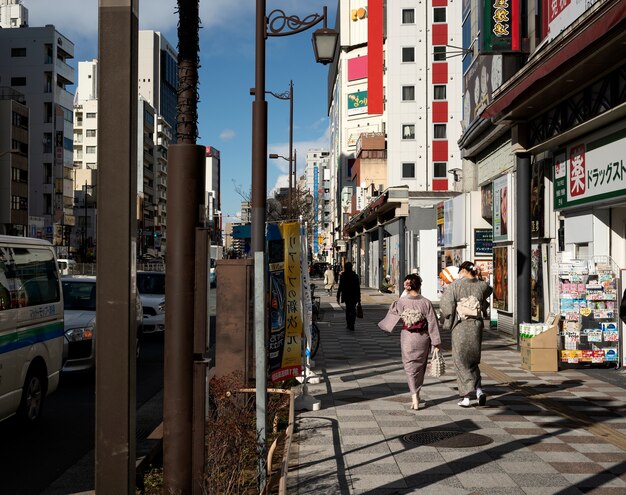 Foto stedelijk landschap van de stad tokyo