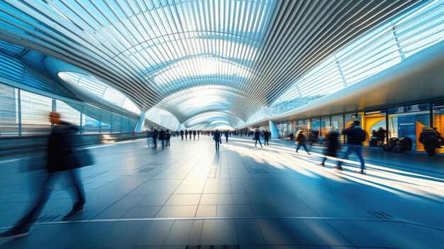 Foto stedelijk vervoer in het treinstation schitterend