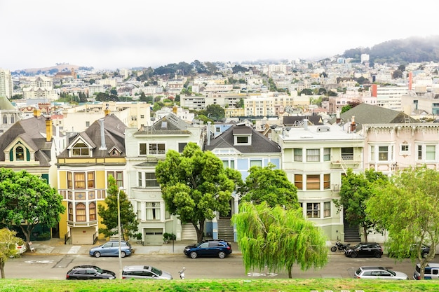 Foto stedelijke architectuur met skyline in san francisco