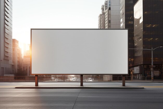 Stedelijke straatbewegwijzering voor aankondiging en marketing marketing reclamebord lege witte ruimte voor reclame en weergave van posters en bewegwijzering