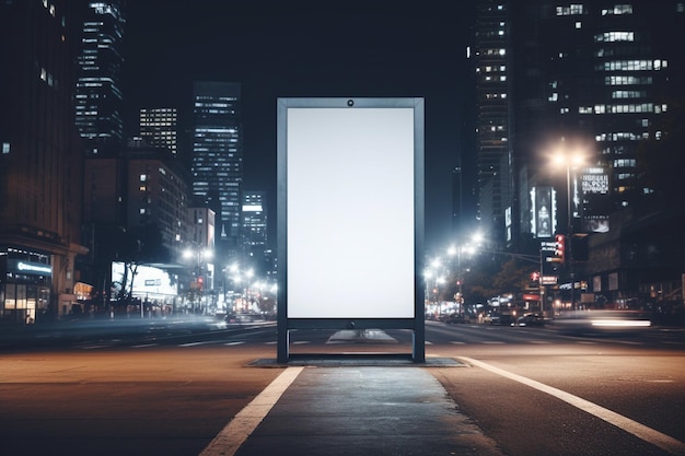 Stedelijke straatbewegwijzering voor aankondiging en marketing marketing reclamebord lege witte ruimte voor reclame en weergave van posters en bewegwijzering