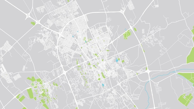 Stedelijke vector stadskaart van buraydah saoedi-arabië midden-oosten