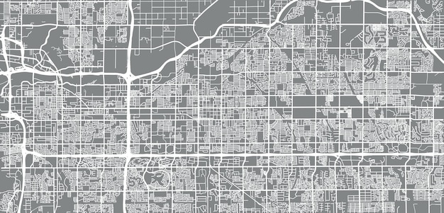 Stedelijke vector stadskaart van mesa arizona verenigde staten van amerika