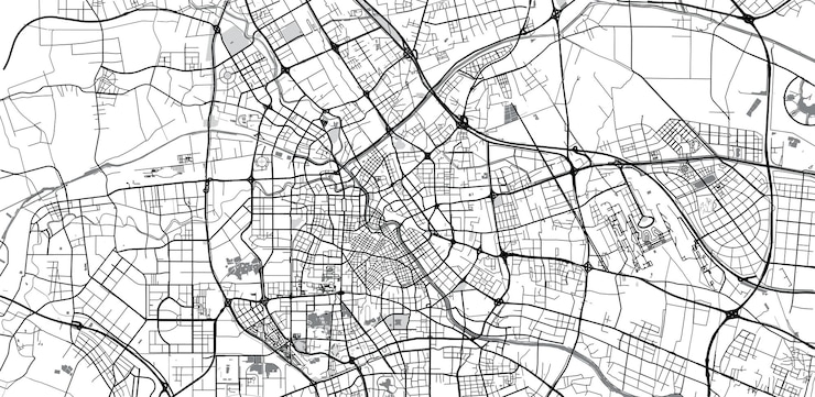 Foto stedelijke vector stadskaart van tianjin, china
