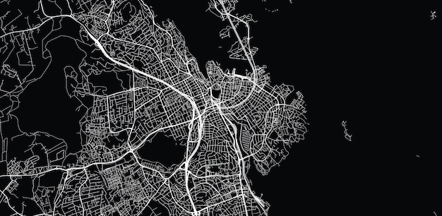 Stedelijke vector stadsplattegrond van stavanger noorwegen europa