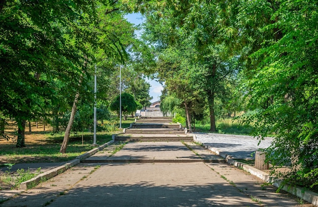 Steegjes van het Dyukovsky-park in Odessa, Oekraïne