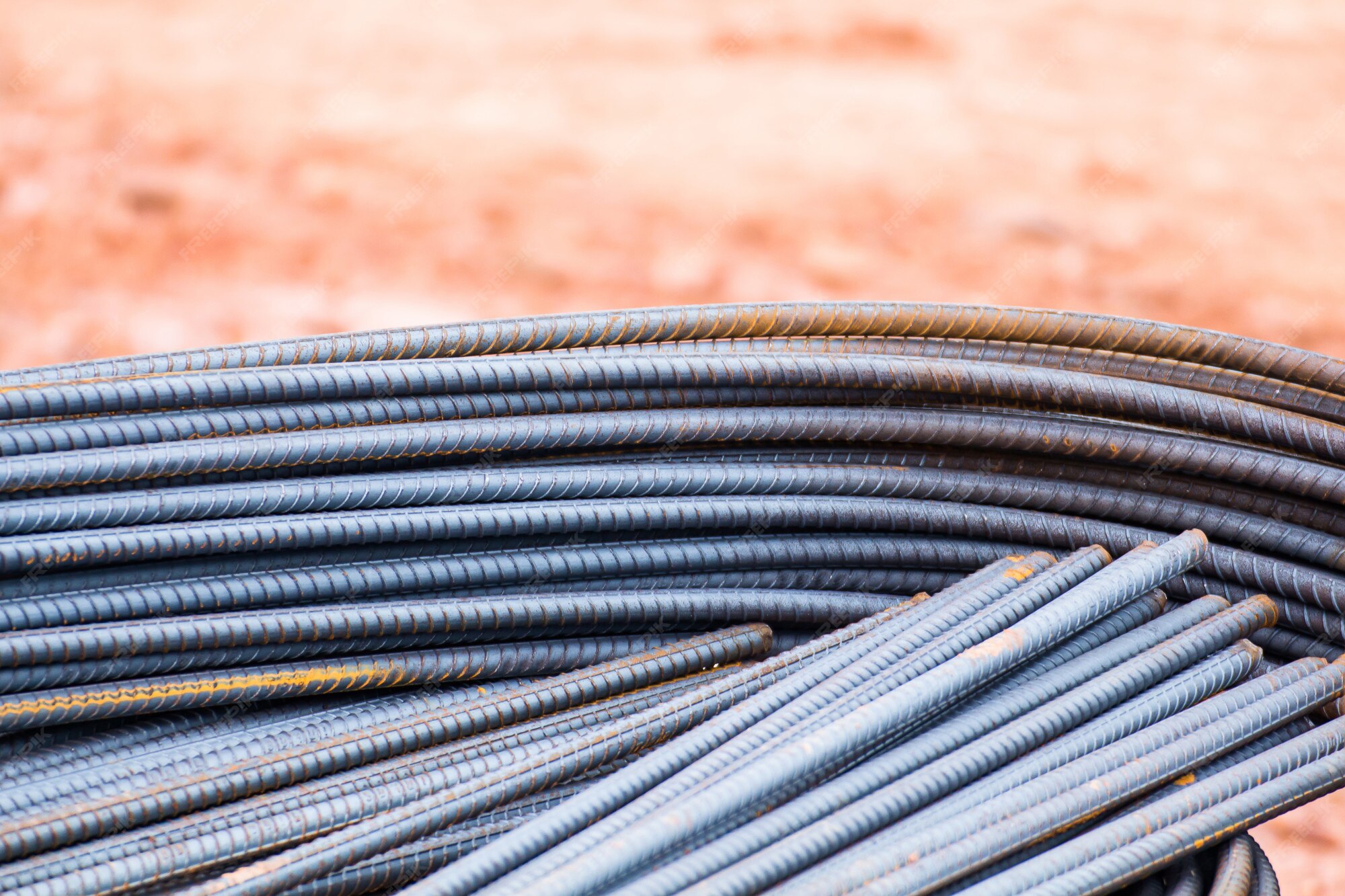 Premium Photo | Steel bar for construction concrete work, mortar in
