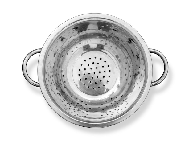 Photo steel colander isolated