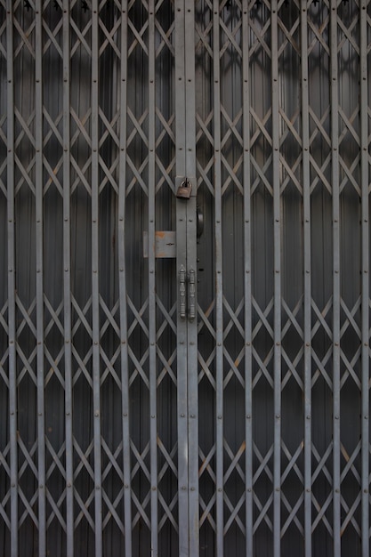 Photo steel door folding steel door texture pattern and background.