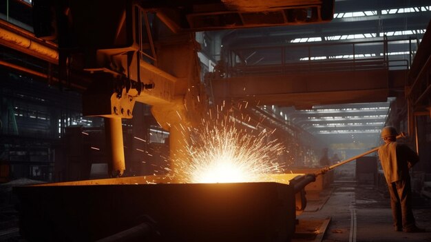 Photo a steel factory is being made in china.