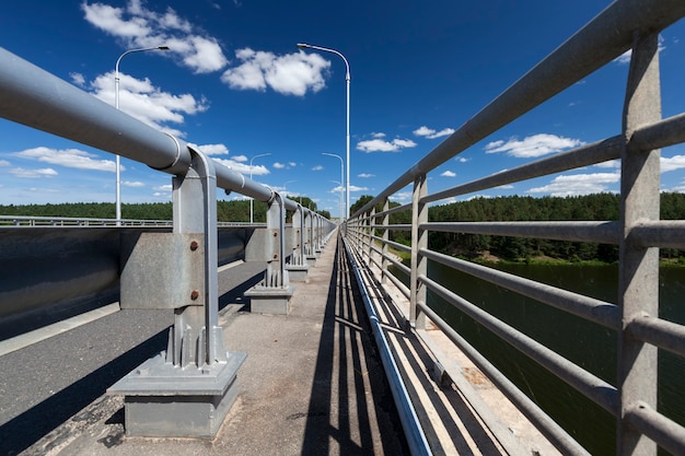 Steel fences on the road 