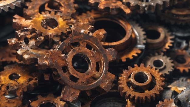 Steel gear metal rust background decay steel