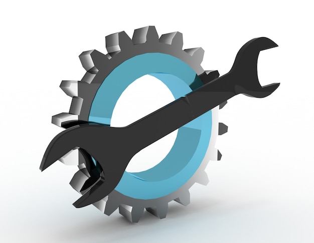 steel gear and wrench tool