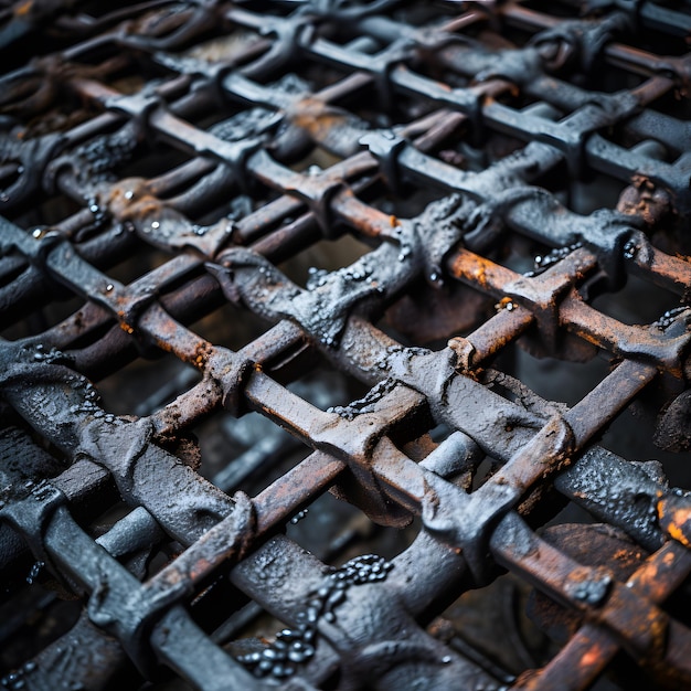 Steel Gridwork Background