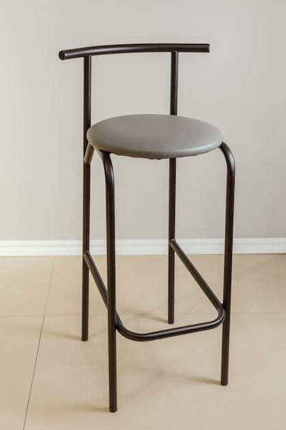 Steel legs simplistic bar chair