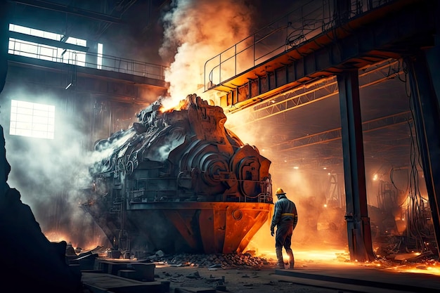 Металлургический комбинат сталелитейного завода в металлургической промышленности