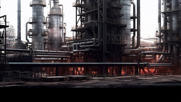 Steel mill interior inside generative AI