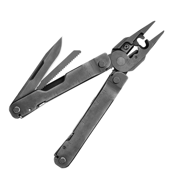 Steel pliers folding multi tool opened