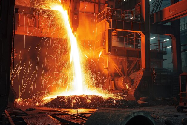 Steelmaking workshop fire spark