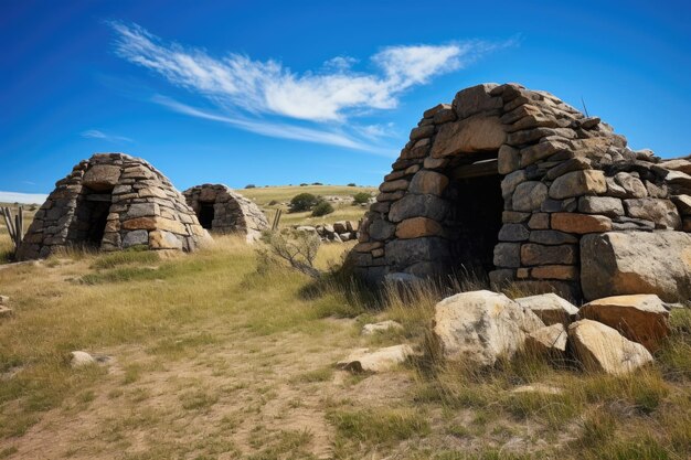 Steenconstructies in Medicine Mountain Wyoming