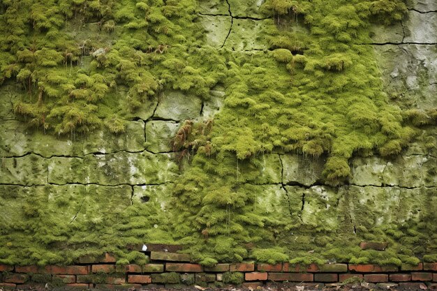 Foto steenmuur met mostextuur