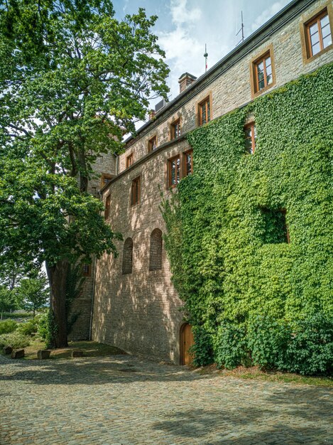 Foto steenmuur van een oud gebouw