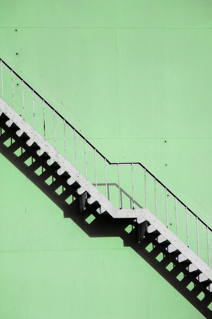 Steep staircase in a factory