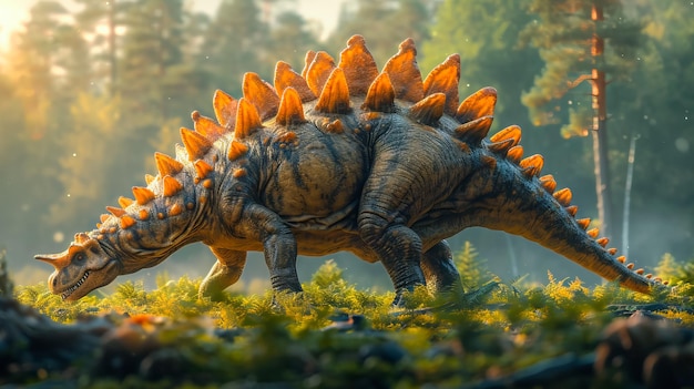 Photo stegosaurus in the wild jurassic marvel