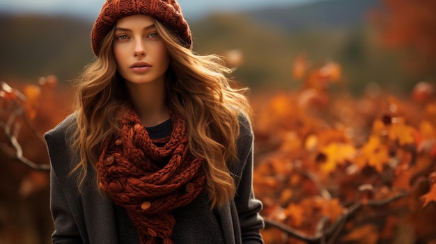 Stel je een rustieke scène voor met een collectie luxe handgeweven truien en sjaals Vibrant