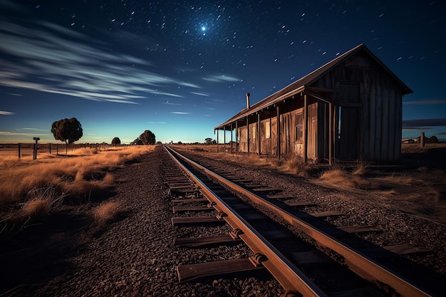 Stellar Embrace Abandoned Station Echoing Whistles of Yore