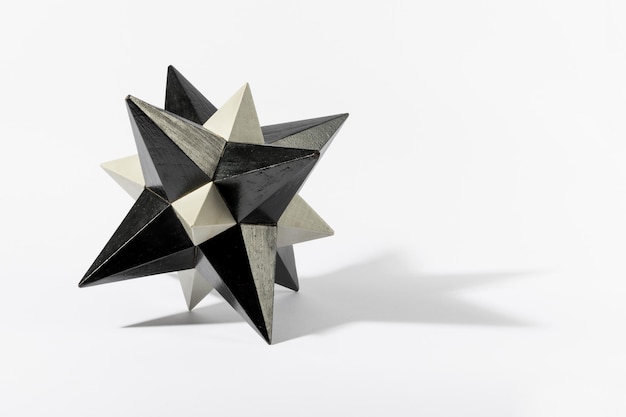 stellated dodecahedron made of wood