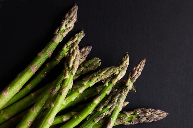 Stelletje rauwe tuinasperges bovenaanzicht