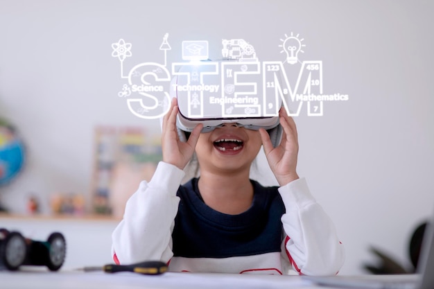 Stem education concept stem science technology engineering math\
scitech tech education concept