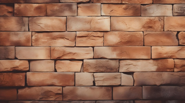 stenen bakstenen muur achtergrond in bruin