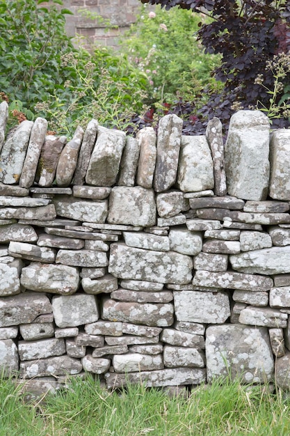 Stenen muur in Llanthony, Wales, VK