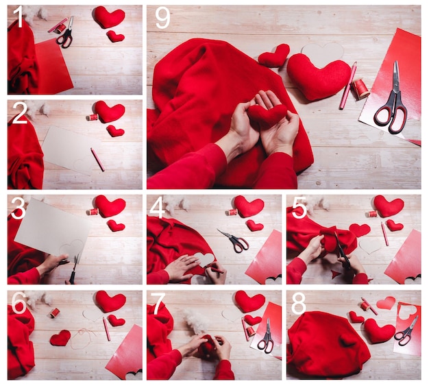 Фото Пошаговая инструкция концепция своими руками инструкция по изготовлению игрушечного сердца ко дню святого валентина