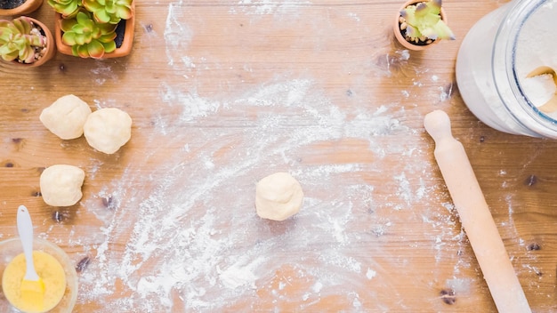 Step by step. Rolling dough for home made empanadas.