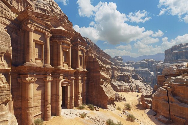 페트라 요르단 (Petra Jordan) 의 고대 과거로 발걸음을 옮기고,